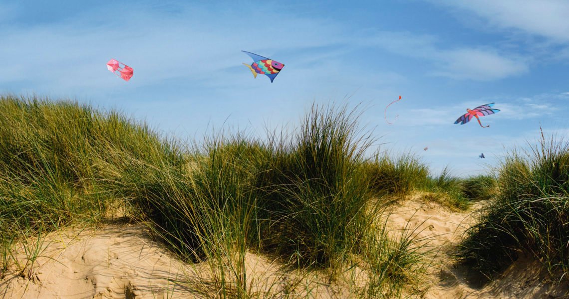 Camber sands dune red kite