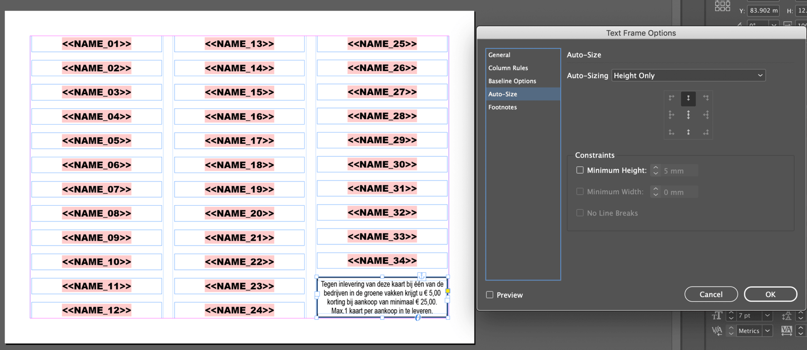 excel to indesign data merge